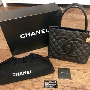 Chanel Caviar Medallion Tote